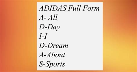 full form of adidas